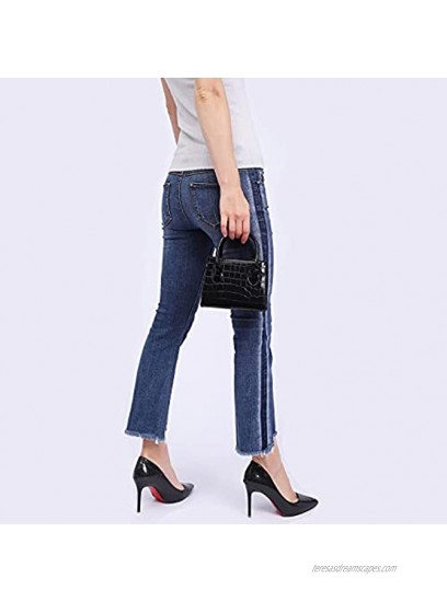 CATMICOO Mini Purses for Women Trendy Croc Small Handbag and Mini Bag