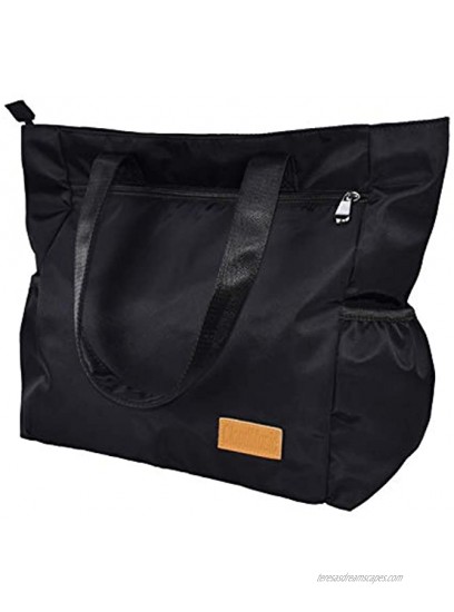 CloudMusic Gym Tote Shoulder Bag Shopping Travel For Girls WomenBlack