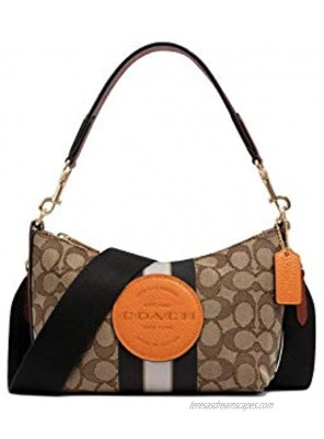 Coach Women's Dempsey Shoulder Bag In Signature Jacquard With Stripe And Patch