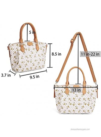 Designer Handbags for Women Double Top Handble Purse with Roomy inner Pockets and Detachable Shoulder Strap