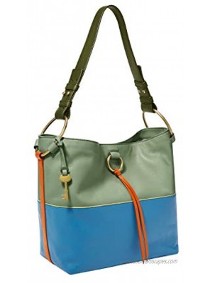Fossil Women's Ada Leather Bucket Bag Purse Handbag