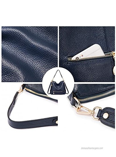 Genuine Leather Handbags for Women Large Designer Ladies Shoulder Bag Bucket Style