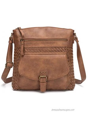 KouLi Buir Crossbody Purses for Women PU Leather Shoulder Handbags Sling Bag Crossboby Bags Medium Multi Pockets
