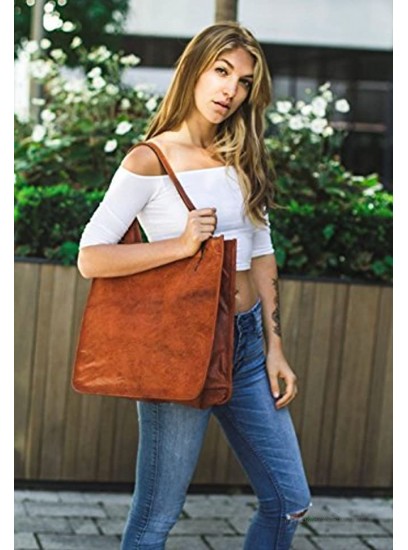 Leather Vintage Gypsy bag Vintage tote bag shoulder bag Women leather top handlebags Leather bags for women