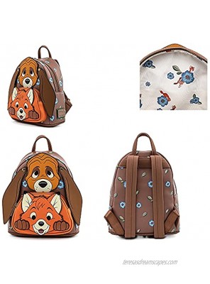 Loungefly Disney Fox and Hound Todd and Cooper Cosplay Womens Double Strap Shoulder Bag Purse