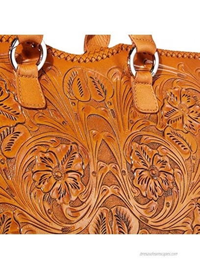 Mauzari Carlotta Women's Extra Large Tooled Leather Tote