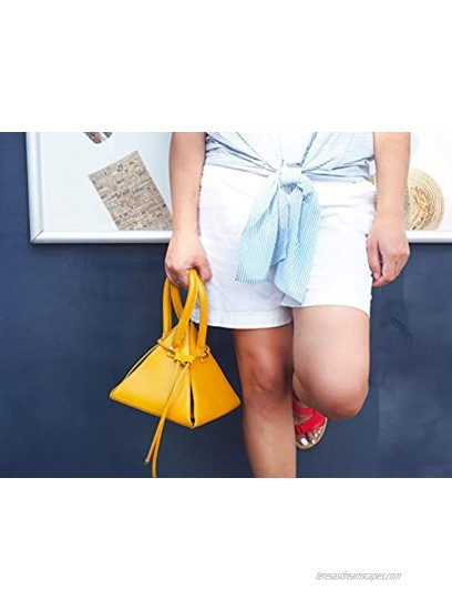 MODERNGENIC 'Pyramid' Luxury Handbag Fashion Cross-body Shoulder Bag Soft PU Leather Designer Handbag for Women Girls