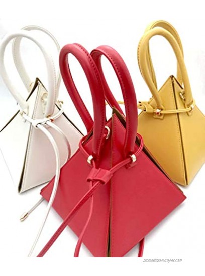 MODERNGENIC 'Pyramid' Luxury Handbag Fashion Cross-body Shoulder Bag Soft PU Leather Designer Handbag for Women Girls