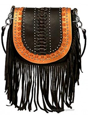 Montana West Cactus Collection Concealed Carry Tote Bag Leather Embroidered Aztec Shoulder Bag For Women Studs Handbag