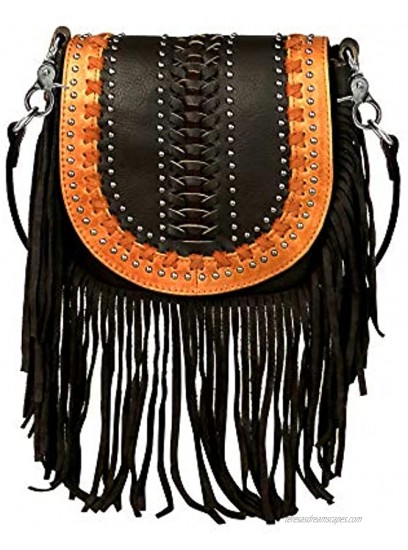 Montana West Cactus Collection Concealed Carry Tote Bag Leather Embroidered Aztec Shoulder Bag For Women Studs Handbag
