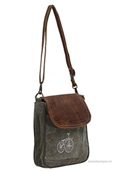 Myra Bags Bicycle Upcycled Canvas Shoulder Bag S-0798