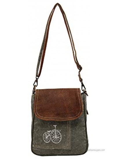 Myra Bags Bicycle Upcycled Canvas Shoulder Bag S-0798