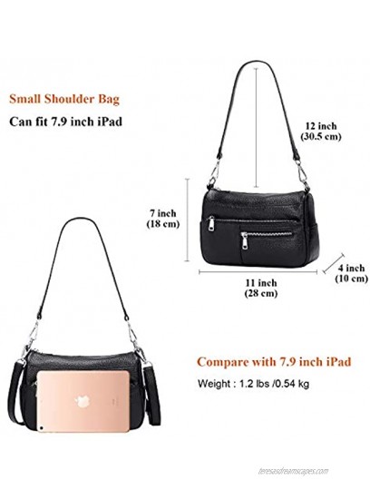 OVER EARTH Genuine Leather Shoulder Bag Small Crossbody Handbags for Women Ladies Purse