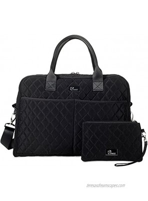 Pursetti Quilted Weekender Bag for Women with Wristlet
