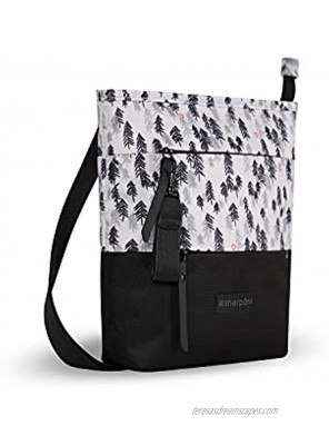 Sherpani Sadie Nylon Crossbody Bag Lightweight Shoulder Bag Fashion Purse Essential Messenger Bag Daily Cross Body Bag Medium Crossbody Purses for Women RFID Protection Tree Hugger