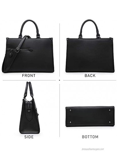 Dasein Women Purses Satchel Handbags Top Handle Bags Work Tote Hand Shoulder Bag With Long Strap Matching Wallet