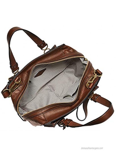 Fossil Women's Brooke Leather Satchel Purse Handbag