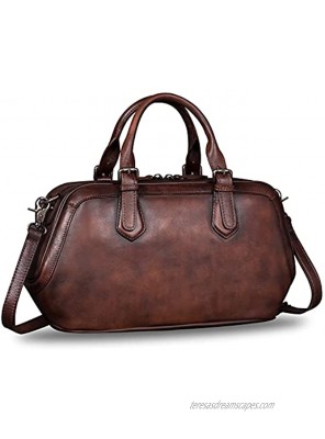 Genuine Leather Bags for Women Top Handle Handmade Handbag Vintage Style Crossbody Purses