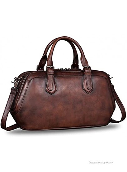 Genuine Leather Bags for Women Top Handle Handmade Handbag Vintage Style Crossbody Purses