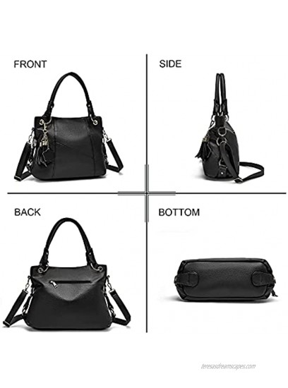 Hobo Bags for women Leather Handbags with tassel Large Crossbody Purses Satchel Shoulder Bags for Travel