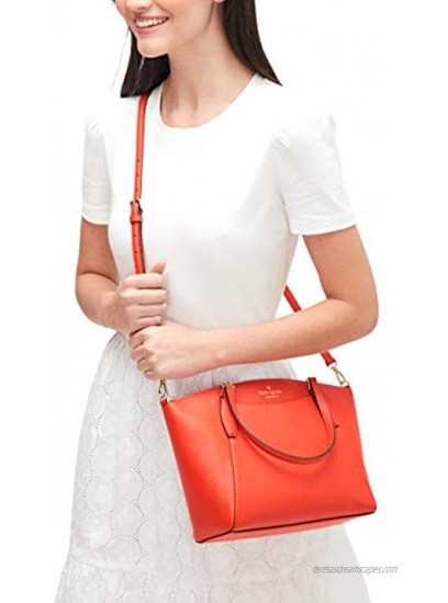 Kate Spade Monica Satchel Pebbled Leather Convertible Crossbody Bag Purse Handbag