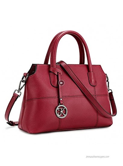 Kattee Genuine Leather Handbags for Women Soft Hobo Satchel Shoulder Crossbody Bags Ladies Purses