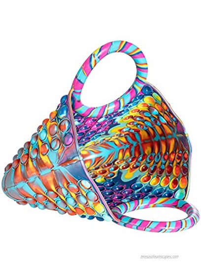 Pop Bag Pop Handbag for Women Fashion Ladies Silicone Top Handle Satchel Shoulder Tote Bags Fidget bag.