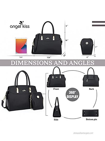 Purses and Handbags for Women Fashion Satchel Top Handle Work Tote Bags Crossbody Hobo Shoulder Bag with Matching Wallet