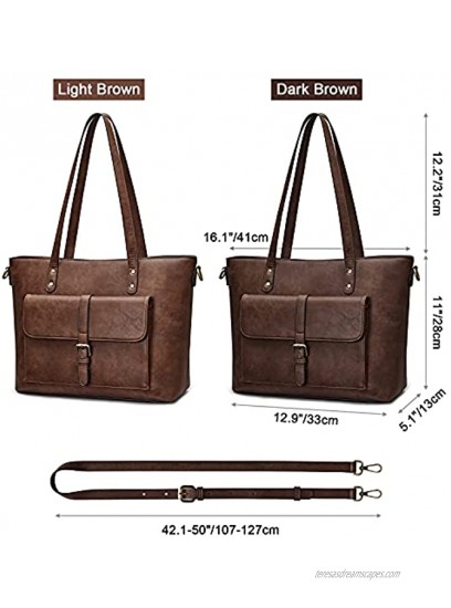S-ZONE Women Tote Bag Large Work Handbag Top Handle Satchel Shoulder Purse