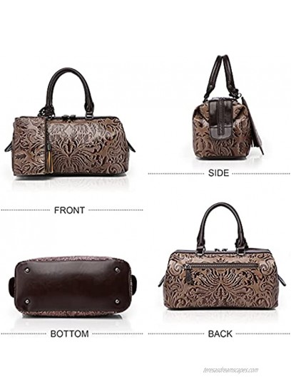 Satchel Handbags and Purses for Women Embossed Top Handle Shoulder Bags 8340