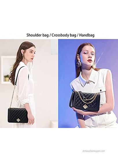 Small Quilted Crossbody Bags for Women Vegan Shoulder Bag Lightweight Satchel Fashion Designer Purses and Handbags