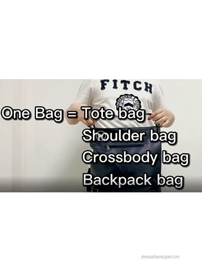Tote Handbags Crossbody Shoulder hobo Satchel Bag Convertible Backpack Purse Black