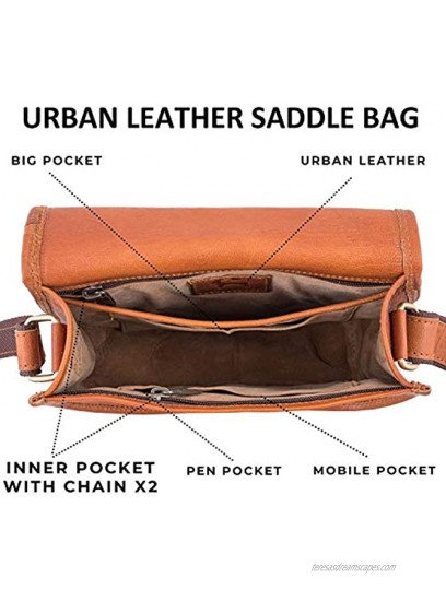 Urban Leather Shoulder Saddle Bags for Women Cross Body Purse Handbags for Girls