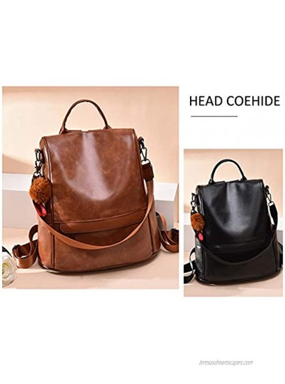 Women Backpack Purse Fashion PU Leather Large Designer Travel Bag Ladies Satchel Handbags
