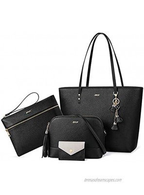 Women Fashion Handbags Tote Shoulder Bags Ladies Top Handle Satchel Purse Set 4pcs