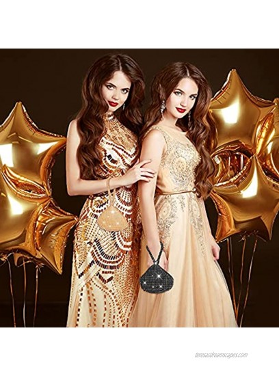 3 Pieces Gold Clutch Purses for Women Silver Black Rhinestone Clutch Triangle Evening Bag Glitter Luxury Design Purse Sparkly Chain Handbag for Wedding Cocktail Party Prom Bridesmaid Lady Girl