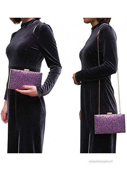 CARIEDO Women's Sparkling Clutch Purse Elegant Glitter Evening Bags Bling Evening Handbag for Dance Wedding Party Prom Bride