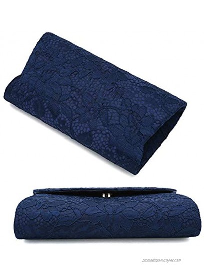 Charming Tailor Classic Lace Clutch Purse Formal Handbag Evening Bag for Prom Wedding