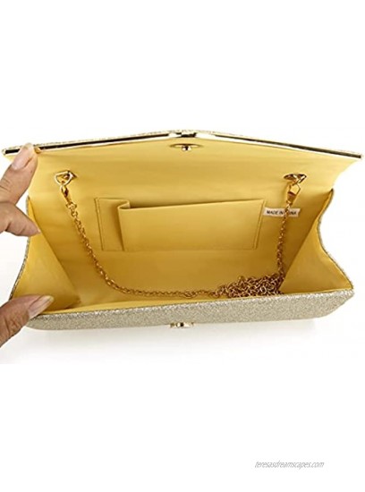 Clutch Purses for Women Fancy Evening Bag Bridal Prom Party Envelope Handbags