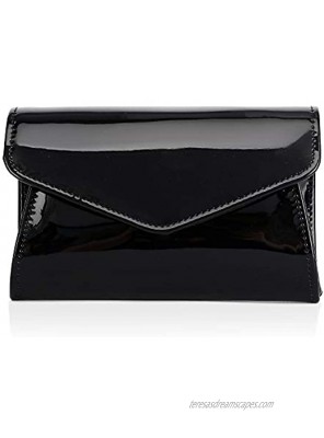 Labair Patent Leather Clutch Bag Glossy Candy Evening Bag Classic Shiny Purses for Women Solid Color,Small.