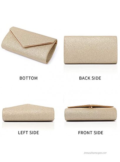 Labair Shining Envelope Clutch Purses for Women Evening Purses and Clutches For Wedding Party.