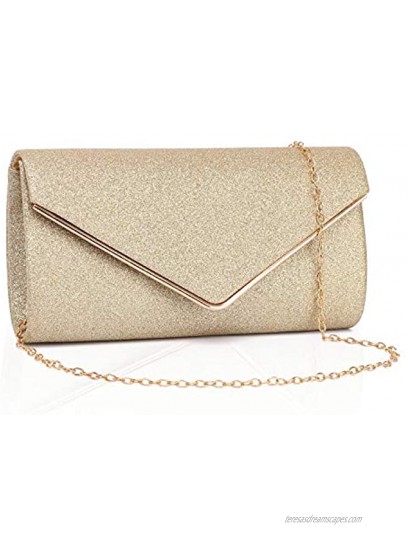 Labair Shining Envelope Clutch Purses for Women Evening Purses and Clutches For Wedding Party.