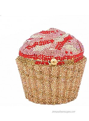 MINI Cupcake Crystal Clutch Evening Bags Wedding Party Bridal Diamond Minaudiere Handbag Clutches Purse 4