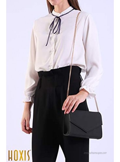 Minimalist Evening Envelope Clutch Chain Shoulder Bag Women Faux Leather Suede Purse