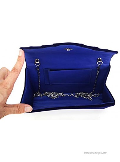 Nodykka Purses and Handbags Envelope Evening Clutch Crossbody Bags Velvet Classic Wedding Party Shoulder Bag for Women