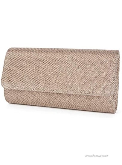 Orita Dazzling Clutch Bag Evening Party Bag Sparkle Small Purse With Detachable Chain