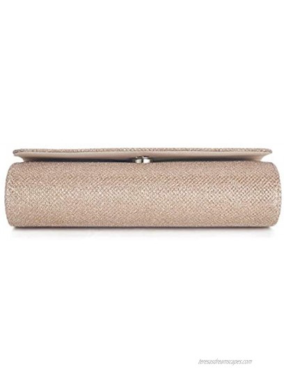 Orita Dazzling Clutch Bag Evening Party Bag Sparkle Small Purse With Detachable Chain
