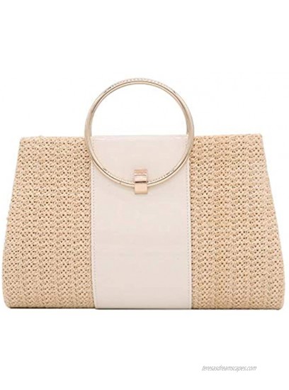 Straw Handbag Evening Bag Clutch Purses for Women Fashion Summer Beach Tote Tassels Straw Clutch