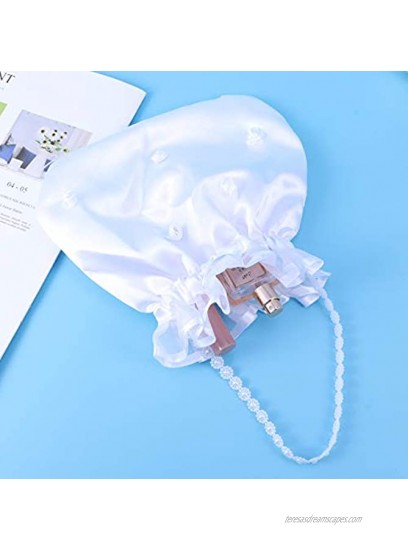 ULTNICE Satin Money Bag Bridal Wedding Dolly Bag Party Handbag White 1