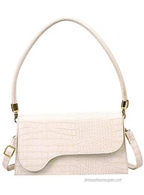 AMHDV Retro Classic Clutch Shoulder Bag Crocodile Pattern Small Crossbody Handbag for Women